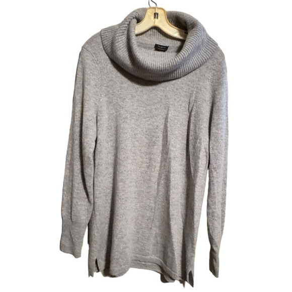 Talbot's Gray Pure Cashmere Cowl Neck Sweater nwt - Picture 1 of 8